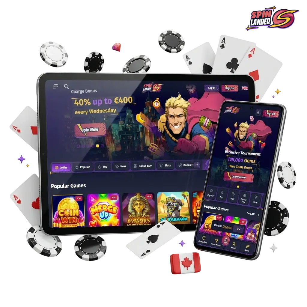 Spinlander online casino Canada – 7,000+ games, slots, live casino, welcome bonus up to C$1,250 + 150 free spins